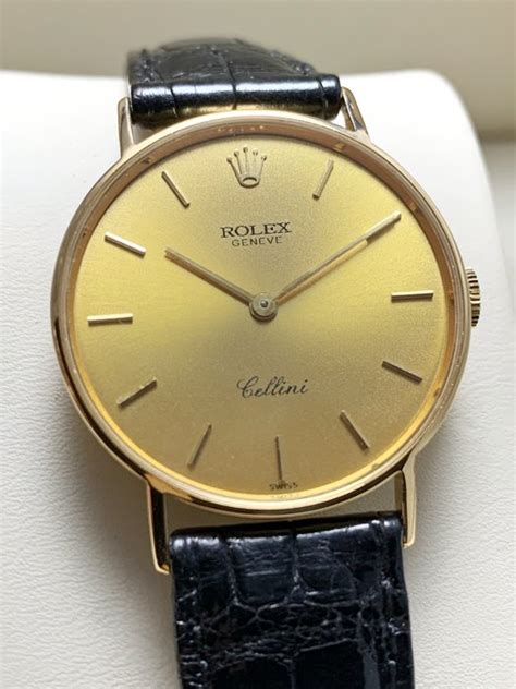 rolex precision cellini gold used worth